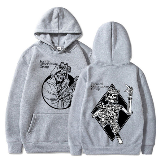 Men's Fashion Hooded Sweatshirt Punk Skull Personality Sweater